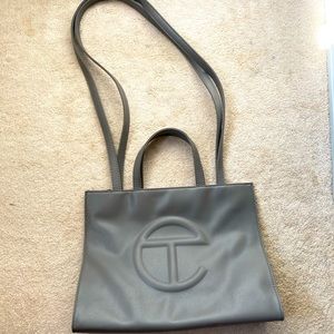 Telfar Medium Gray Shopping Bag Authentic